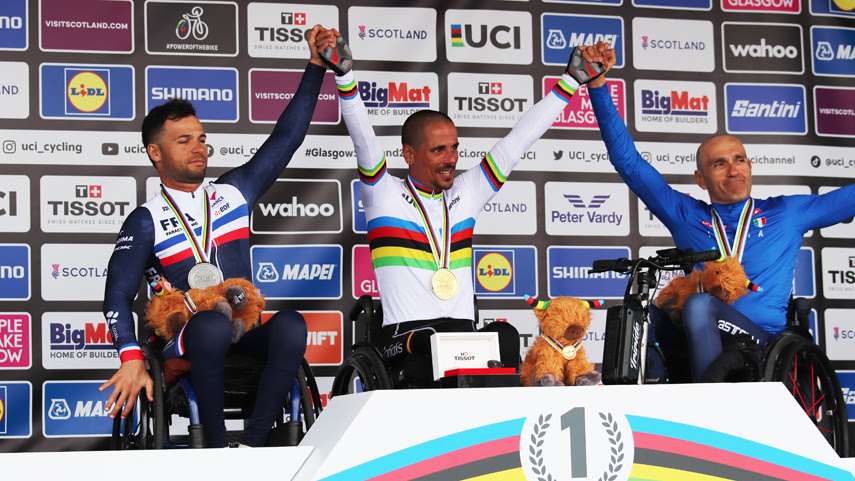 Sergio Garrote se exhibe para revalidar su título de campeón del Mundo contrarreloj