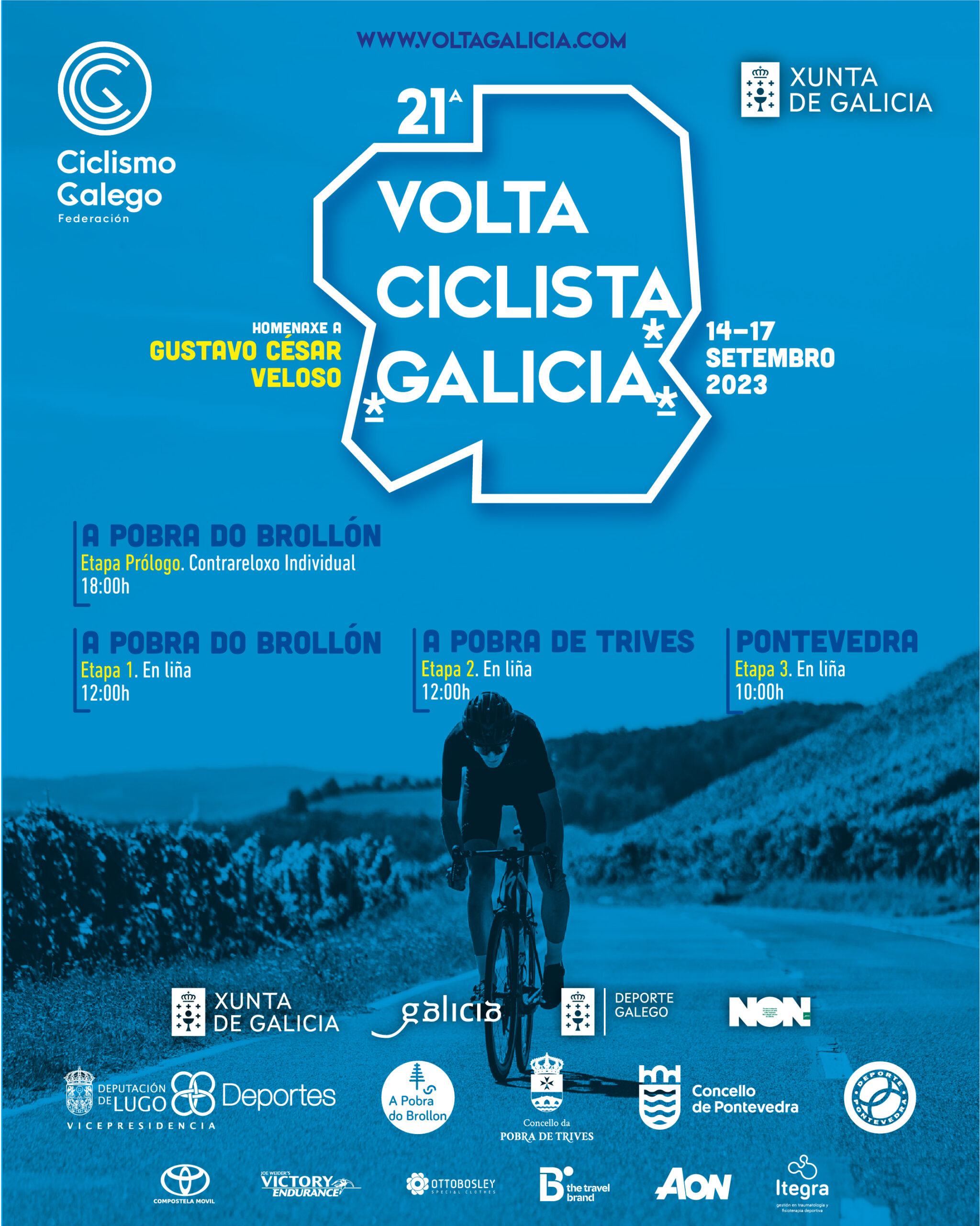 Cartel de la 21ª Volta a Galicia 2023