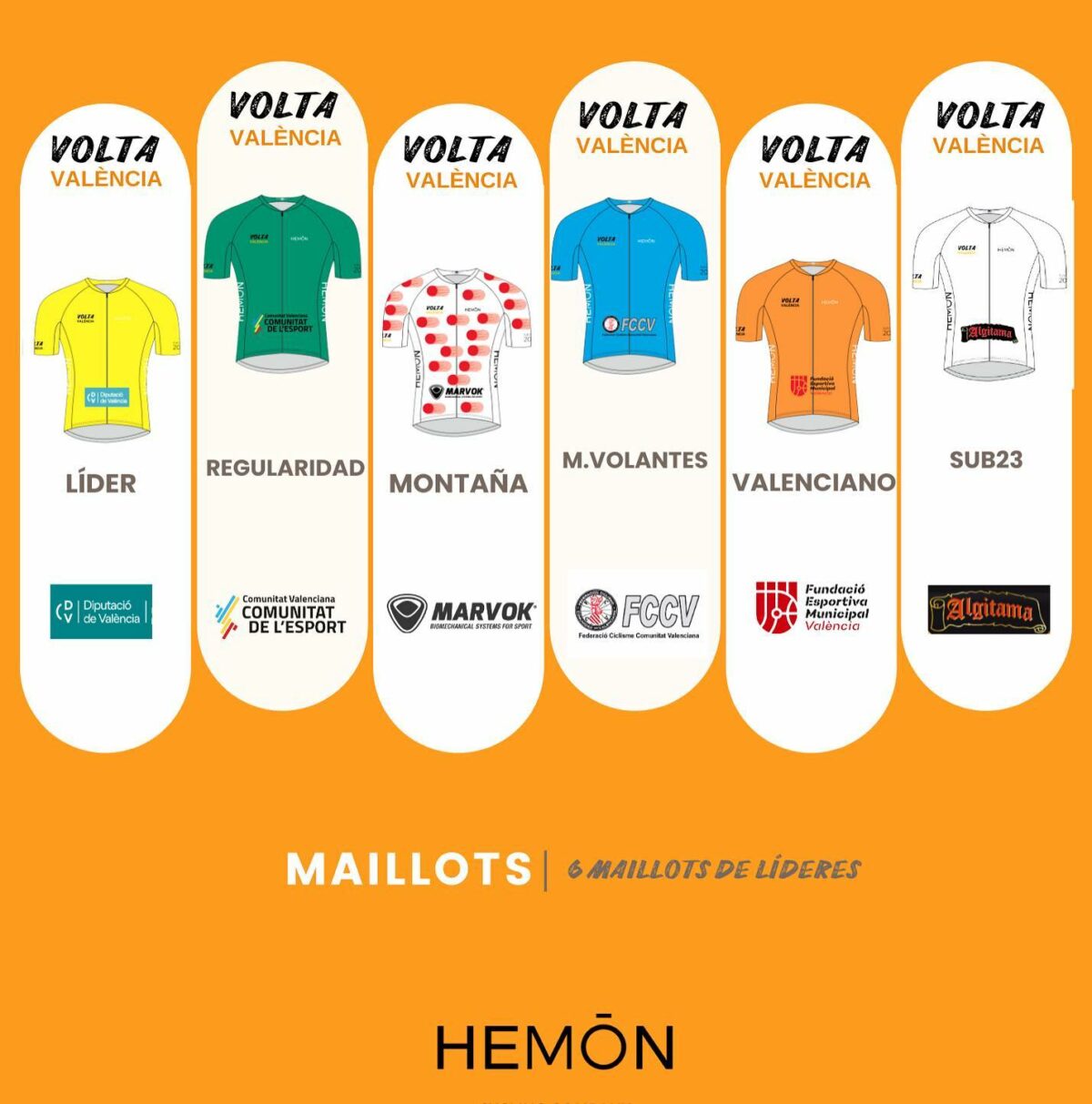 Volta Valencia 2023 Maillots Oficiales