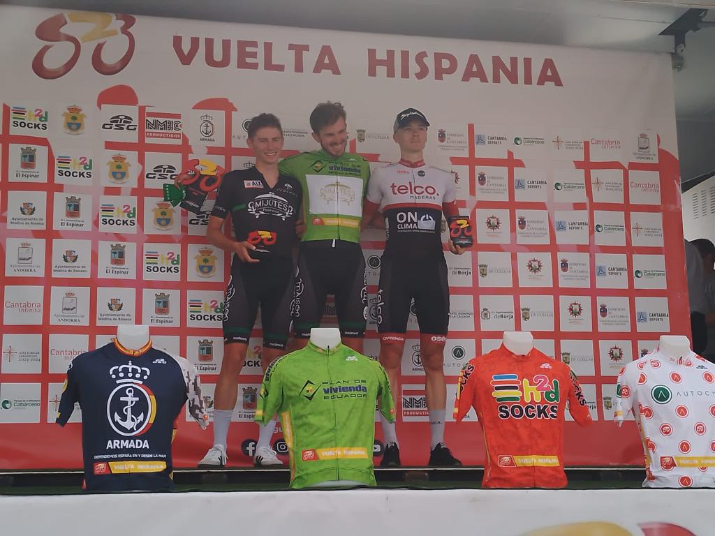 Podio final de la Vuelta a Hispania Sub-23 2023