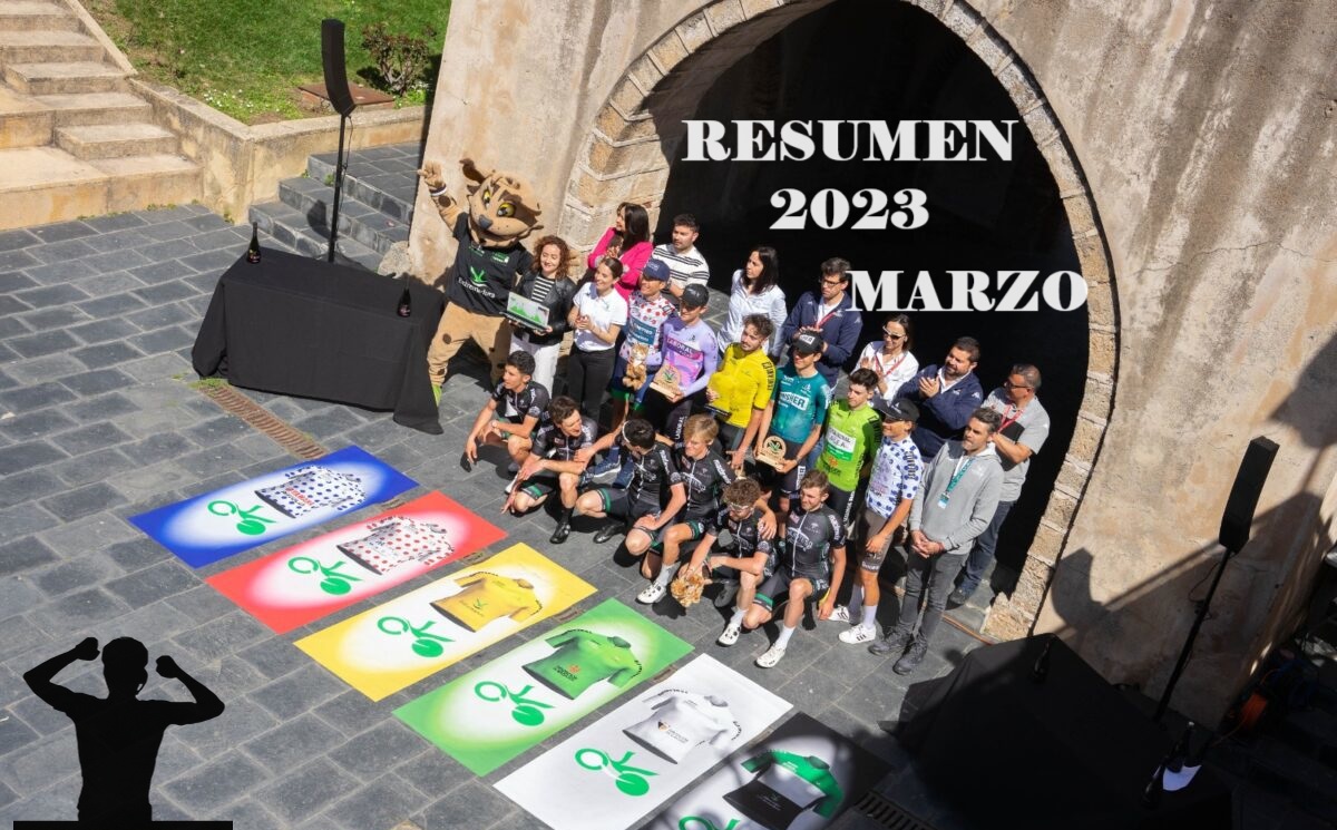 Podio final de la Vuelta a Extremadura 2023