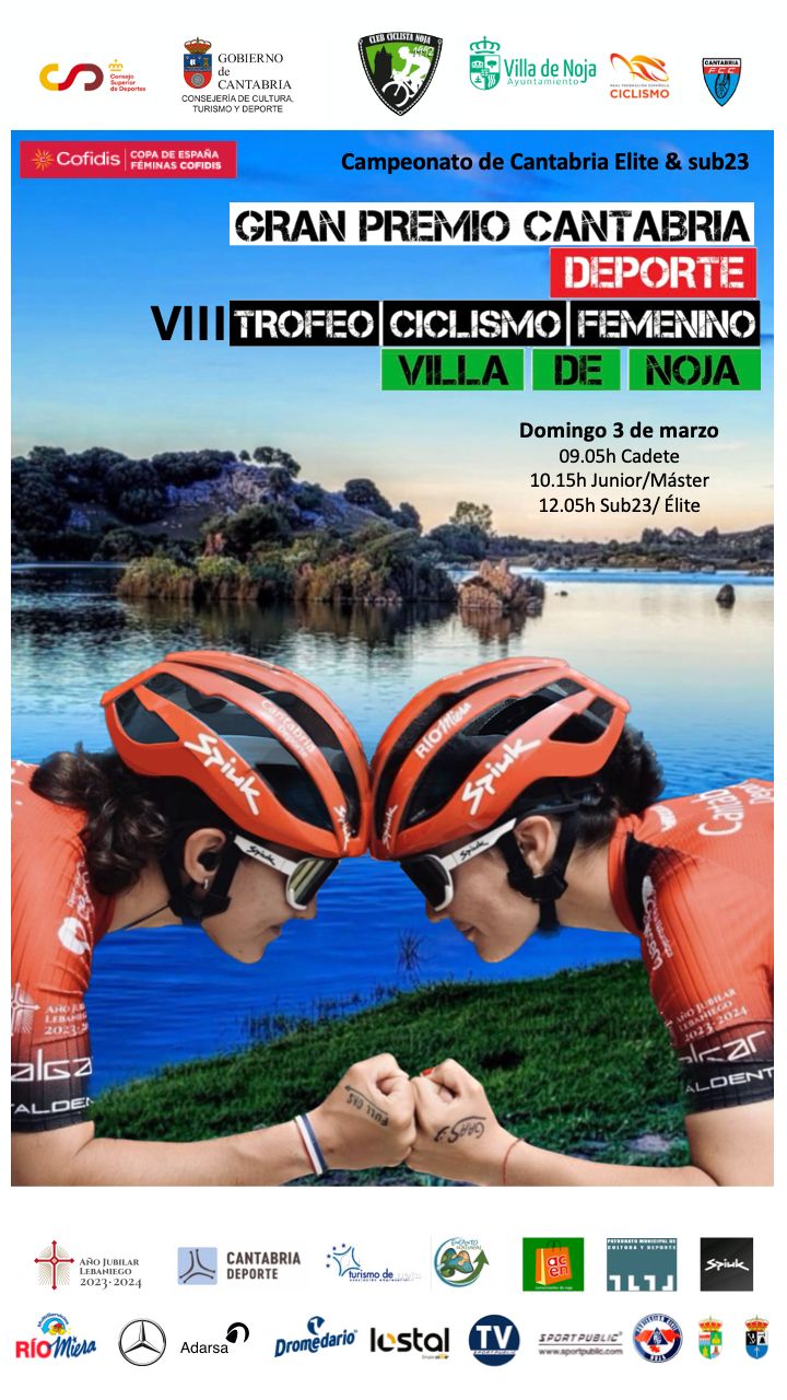 Cartel GP Cantabria Deporte-Trofeo Ciclismo Femenino Villa de Noja 2024
