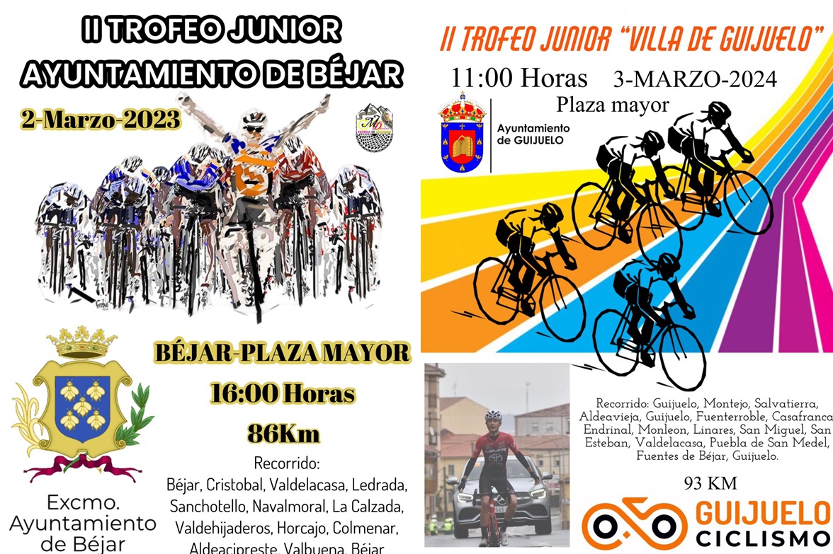 Carteles del los Trofeos Junior de Béjar y Guijuelo 2024