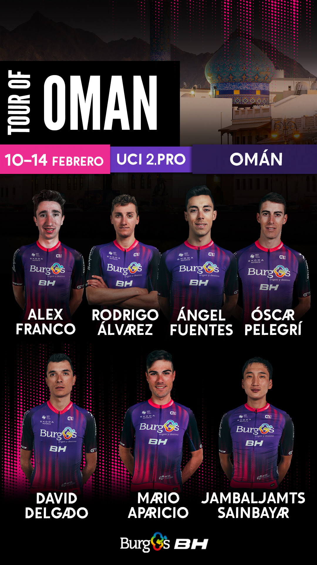 El Burgos-BH regresa a Omán y suma una nueva medalla en Nueva Zelanda