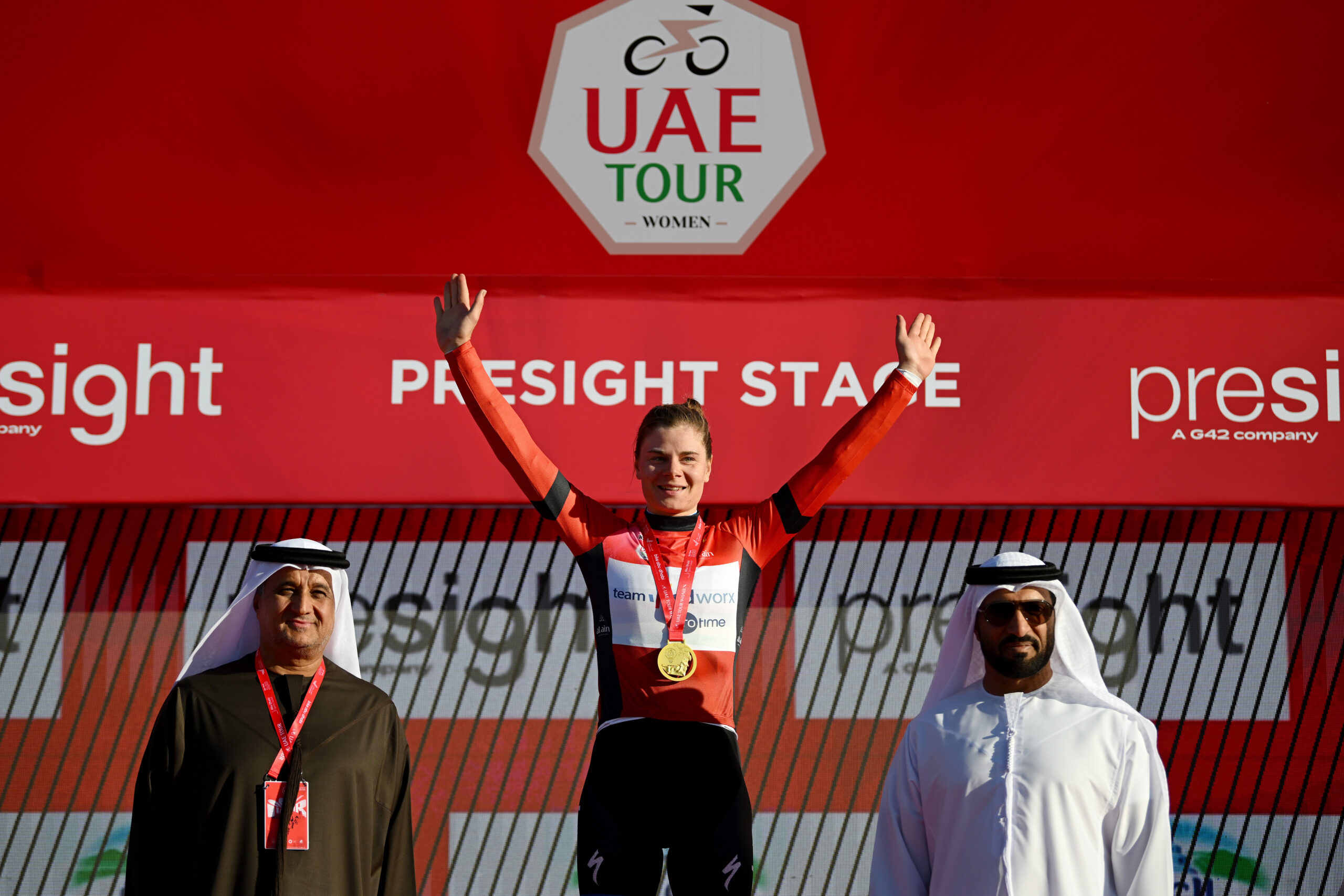 Lotte Kopecky (SD Worx-Protime) consigue el triunfo en el Jebel Hafeet y es la líder del Tour de EAU