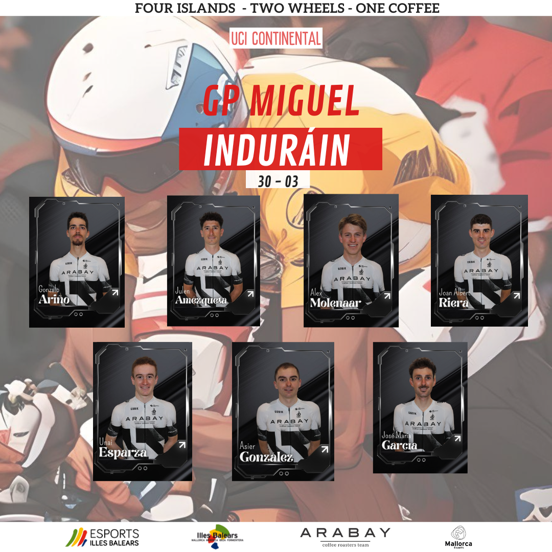 El Illes Balears - Arabay, abanderado por dos estelleses, preparado para el GP Miguel Induráin
