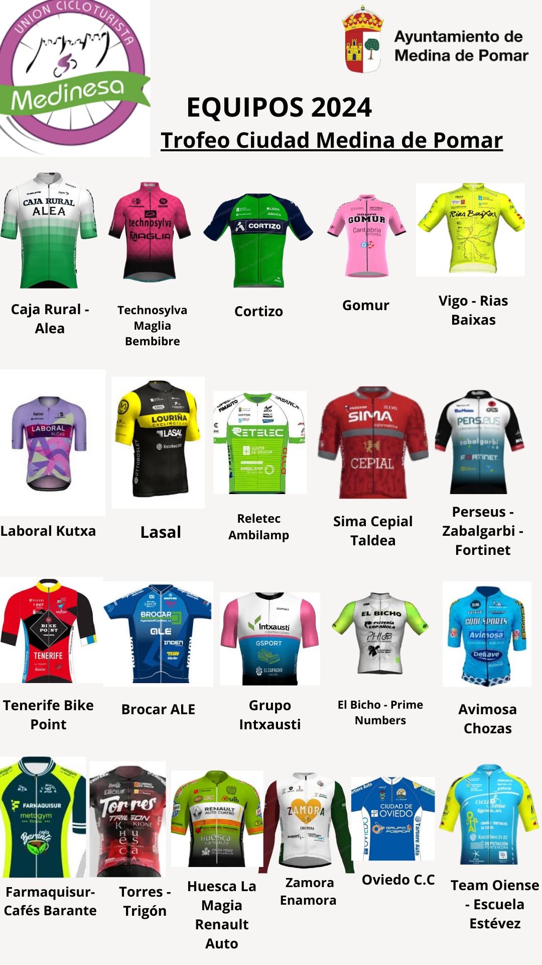 Equipos 2024 Trofeo Medina de Pomar