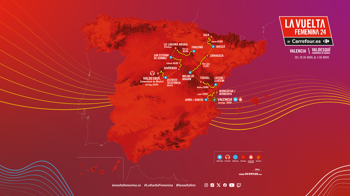 Presentado el recorrido de la Vuelta Femenina 2024 by Carrefour