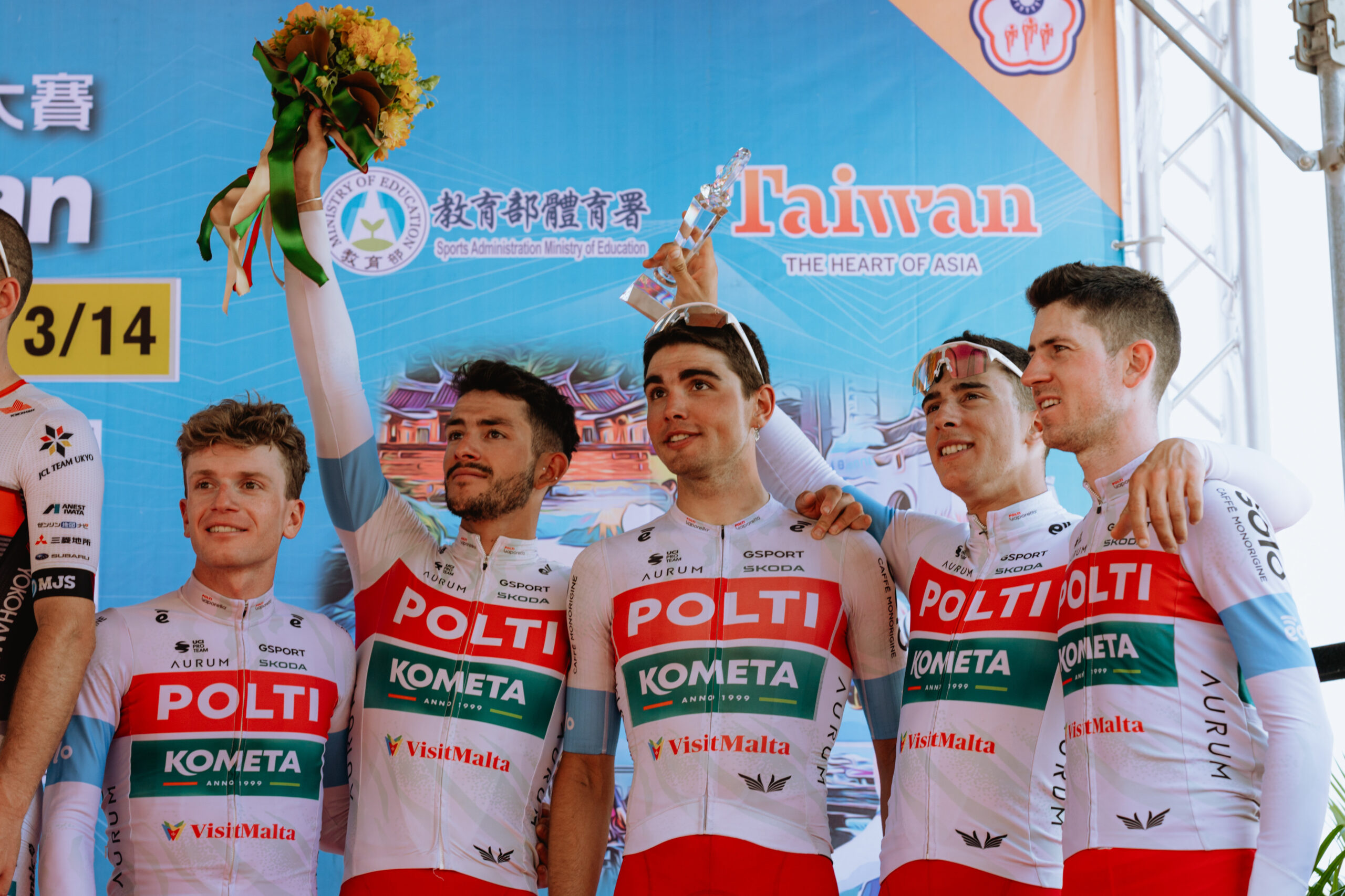 El Polti Kometa finaliza con un doble top-5 la última etapa y con De Cassan sexto en la general del Tour de Taiwán