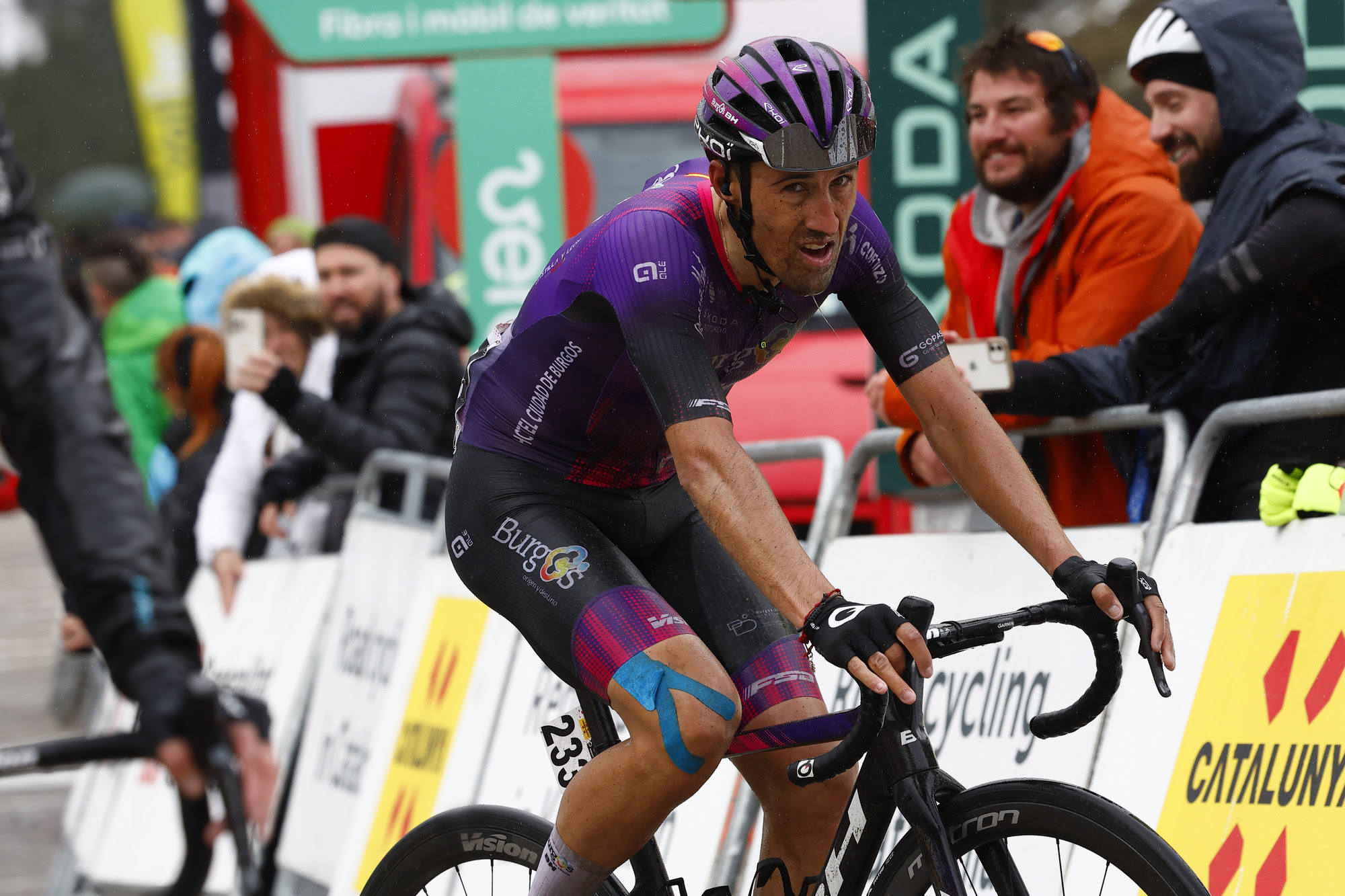Top-10 de José Manuel Díaz (Burgos BH) en la primera llegada en alto de la Volta a Catalunya