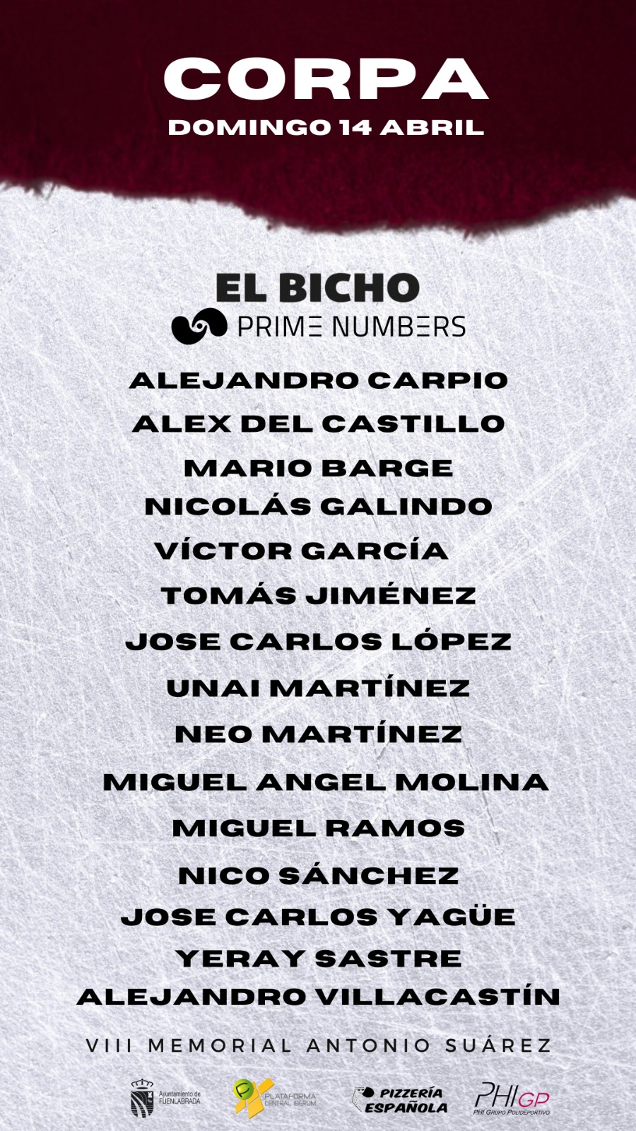 El Bicho - Prime Numbers, afronta con ambición el Memorial Antonio Suárez