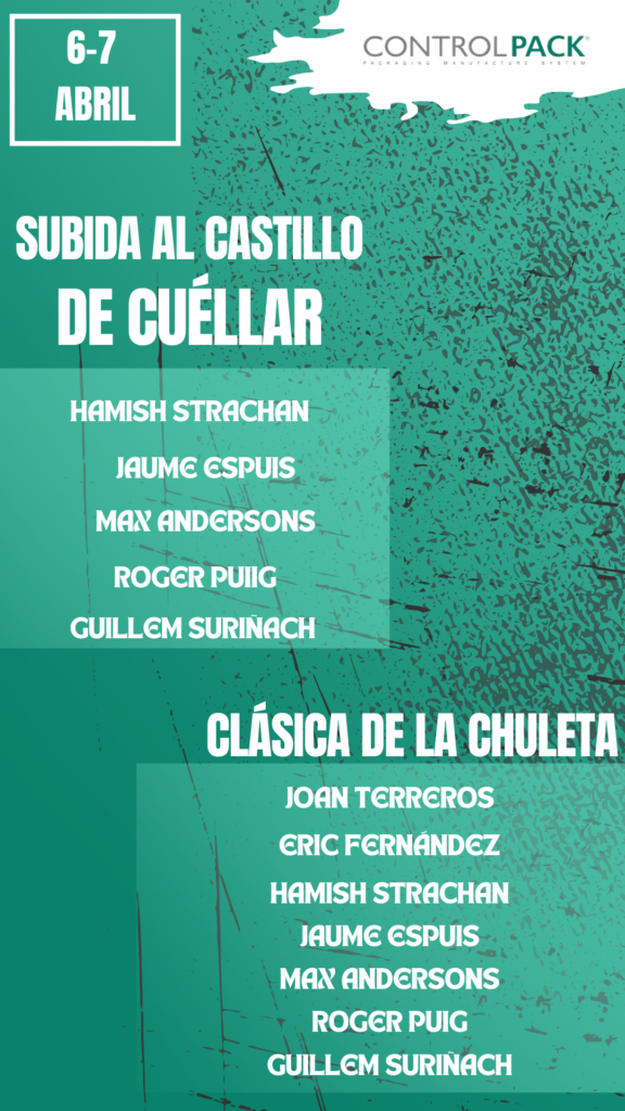 El Pelotón El Controlpack abre la competición en el mes de abril en Cuéllar y Ontur El Pelotón El Controlpack abre la competición en el mes de abril en Cuéllar y Ontur