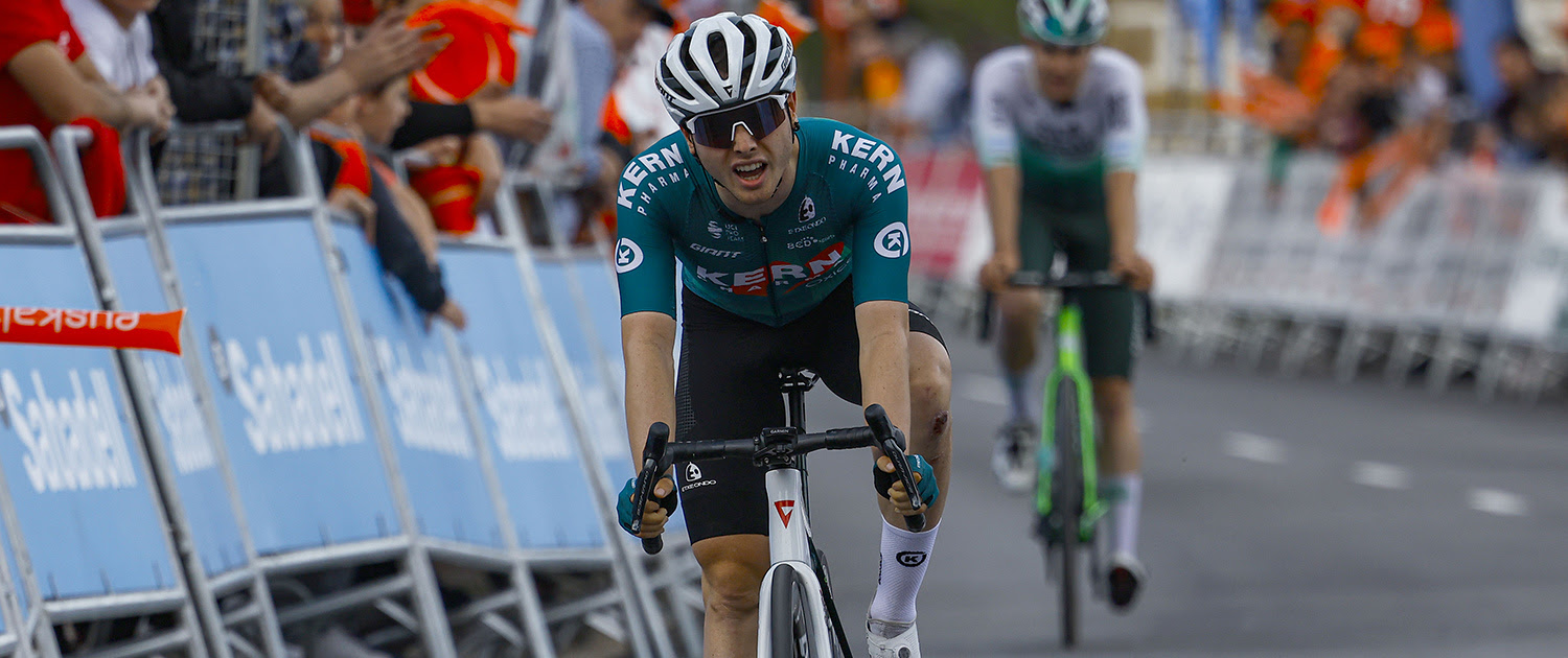 Mikel Retegi (Kern Pharma) finaliza cuarto en Legutio después de que se neutralizara la carrera en la Itzulia
