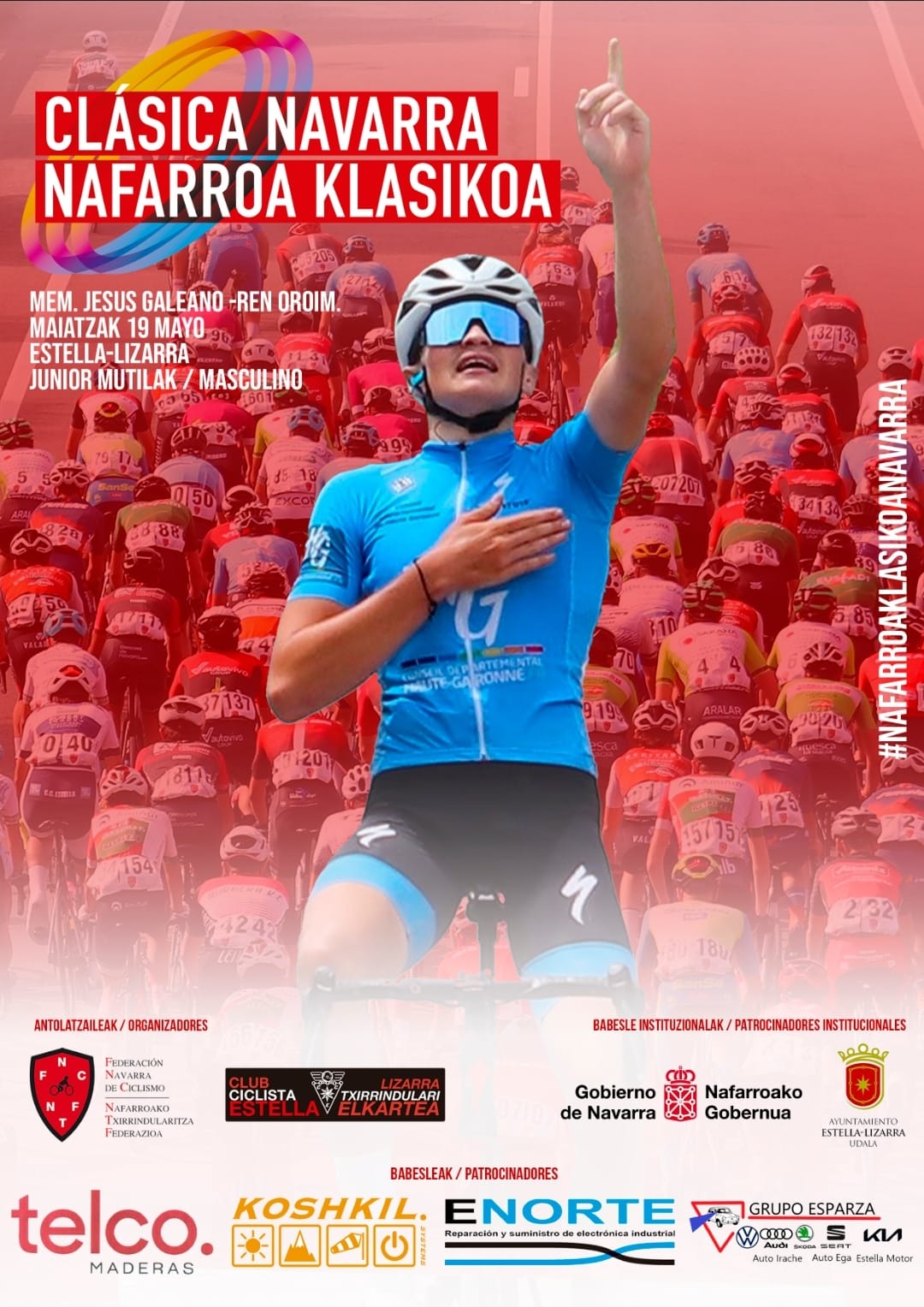 Cartel Clásica Navarra Junior 2024