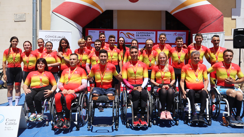 Caravaca de la Cruz vibra con las cronos del Campeonato de España de Ciclismo Paralímpico en carretera
