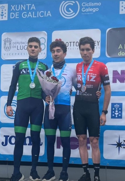 Podio sub-23 del Campeonato de Galicia de crono 2024