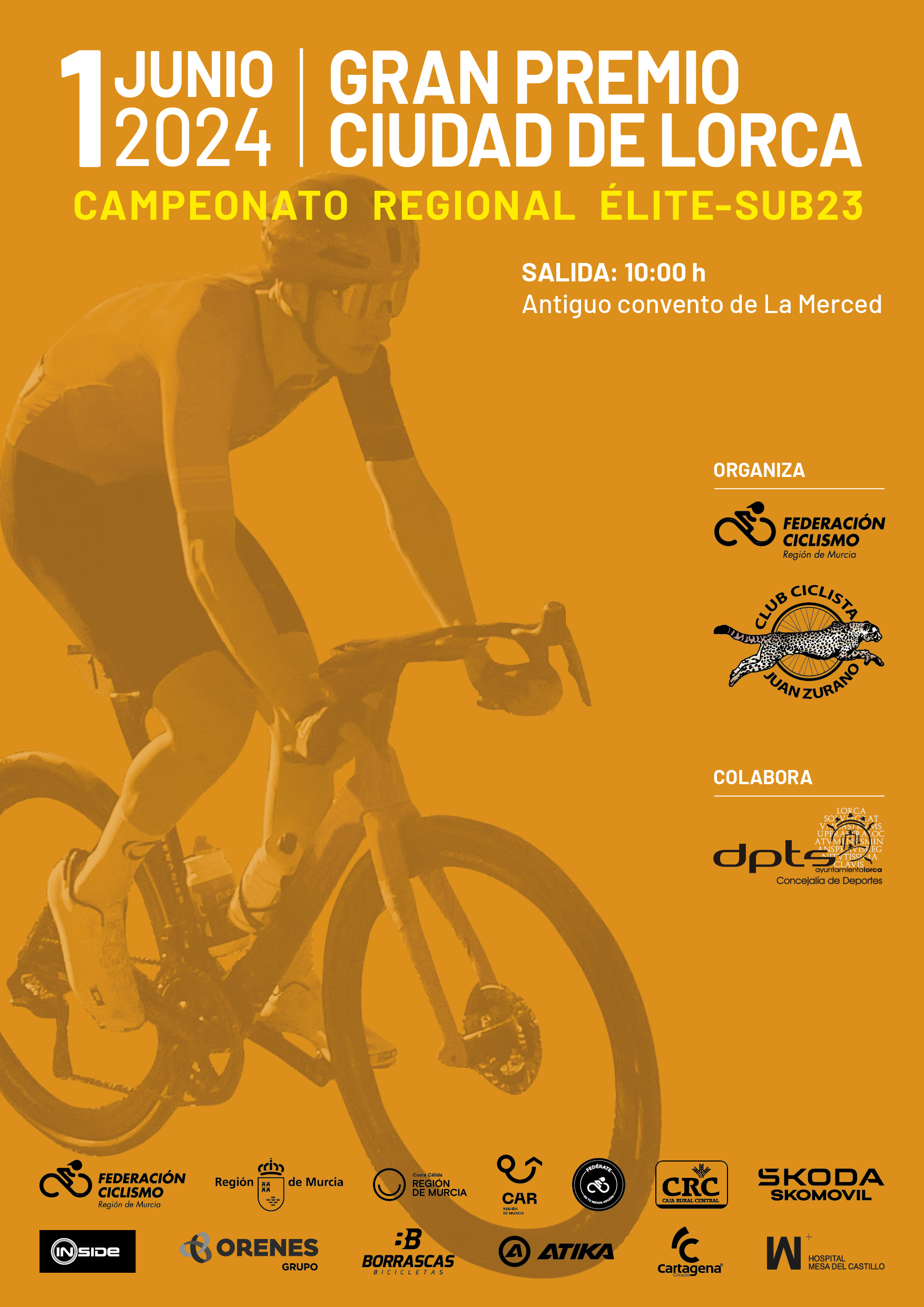 Cartel del GP Ciudad de Lorca - Campeonato de Murcia élite y sub-23 2024