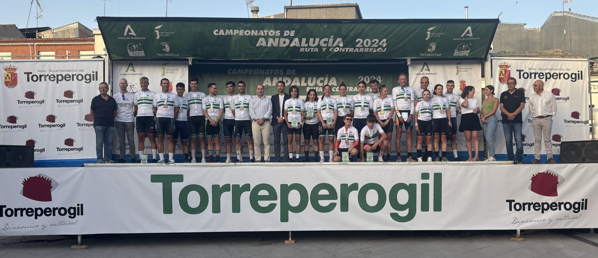 Podio completo del Cto de Andalucía de crono 2024 en Torreperogil (Foto: @faciclismo)