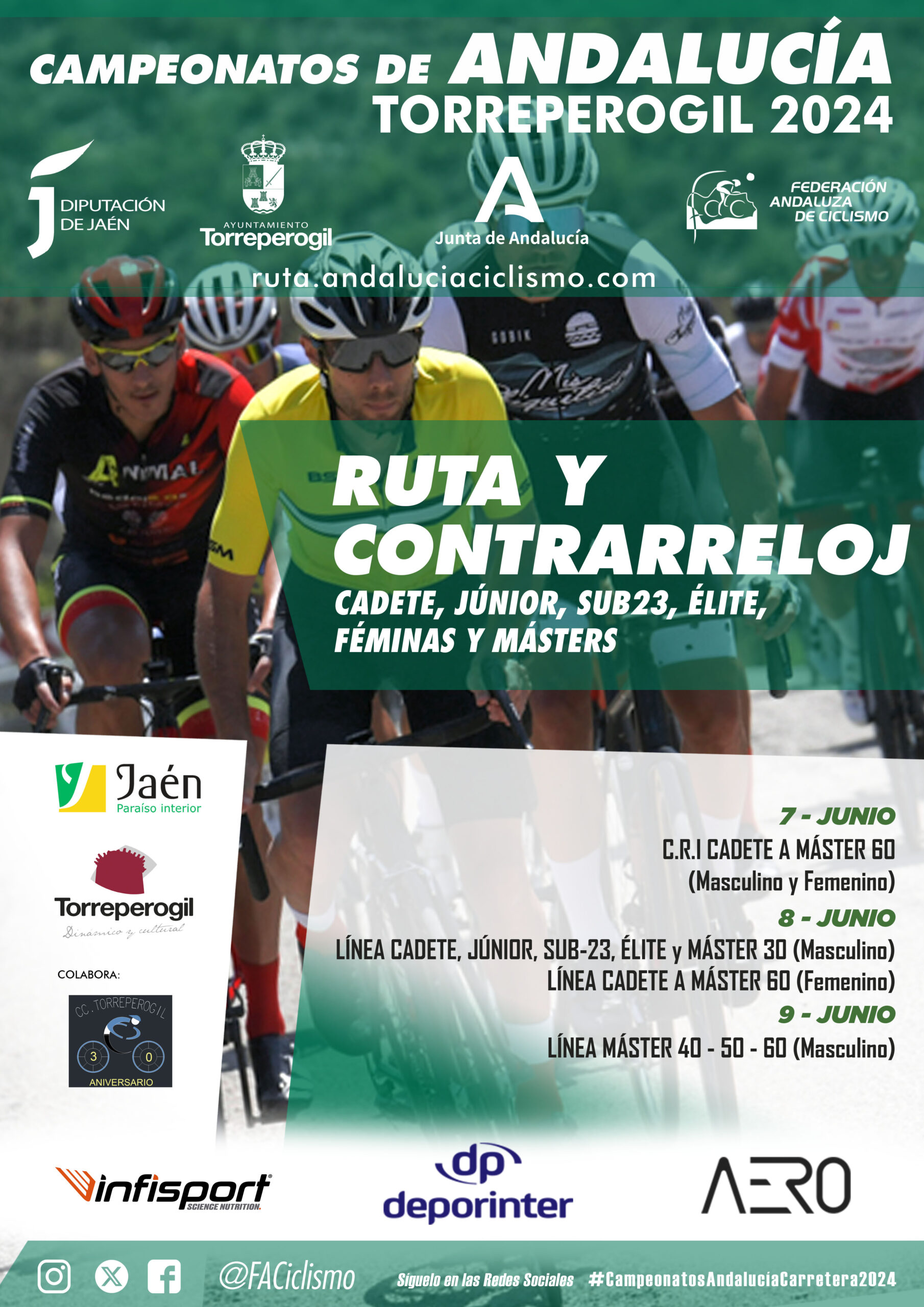 Cartel del Campeonato de Ciclismo de Andalucía 2024 en Torreperogil