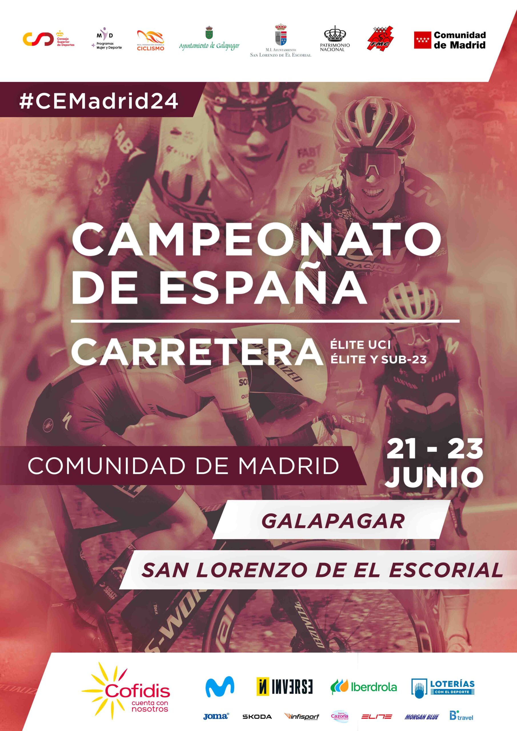 Cartel de los Campeonatos de España elite y sub-23 de 2024 en Madrid