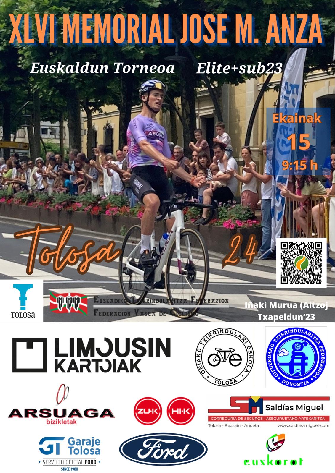 Cartel del LXVI Memorial Jose Mari Anza de Tolosa - Torneo Euskaldun 2024
