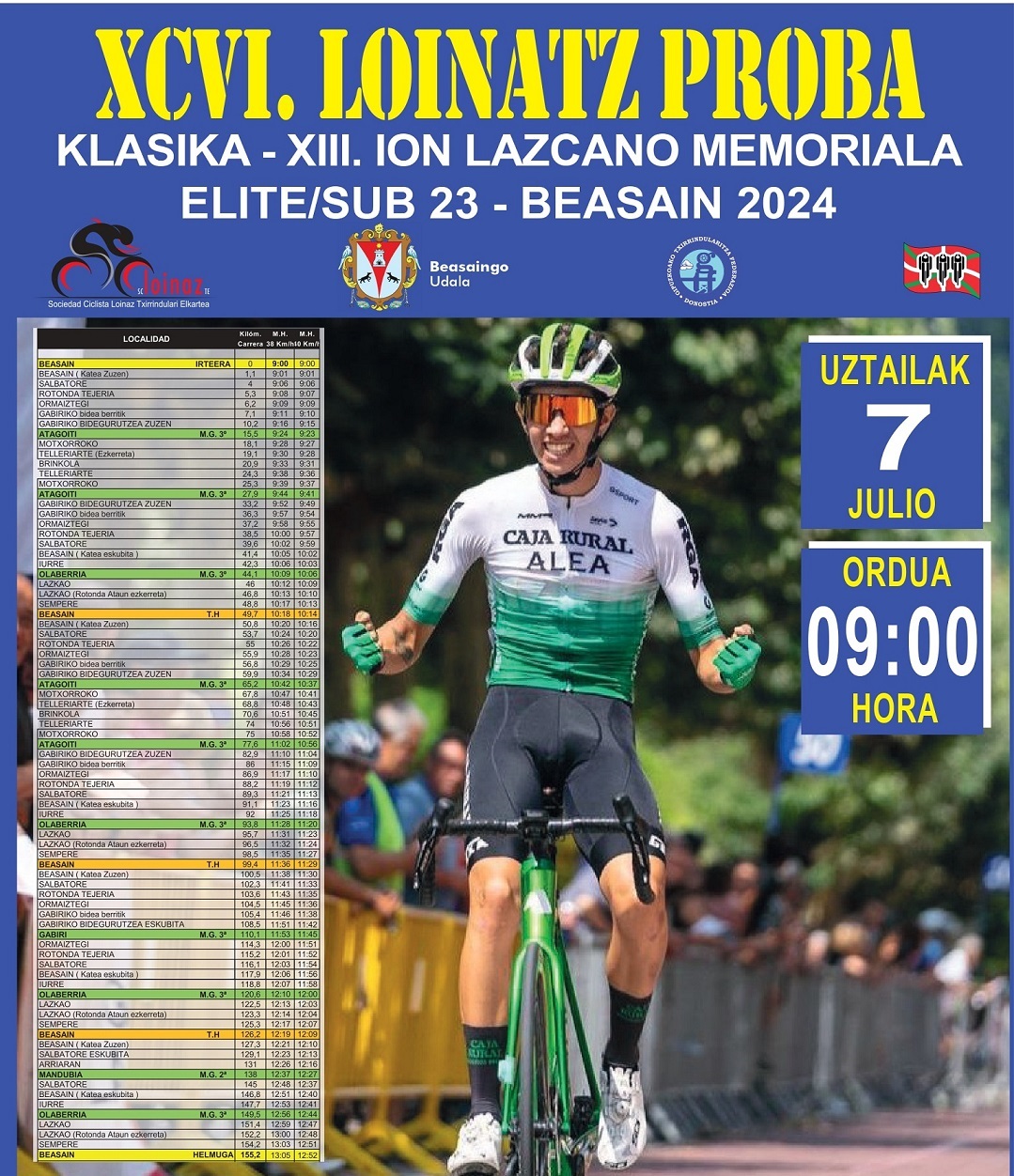 Cartel de la XCVI Loinatz Proba de Beasain 2024