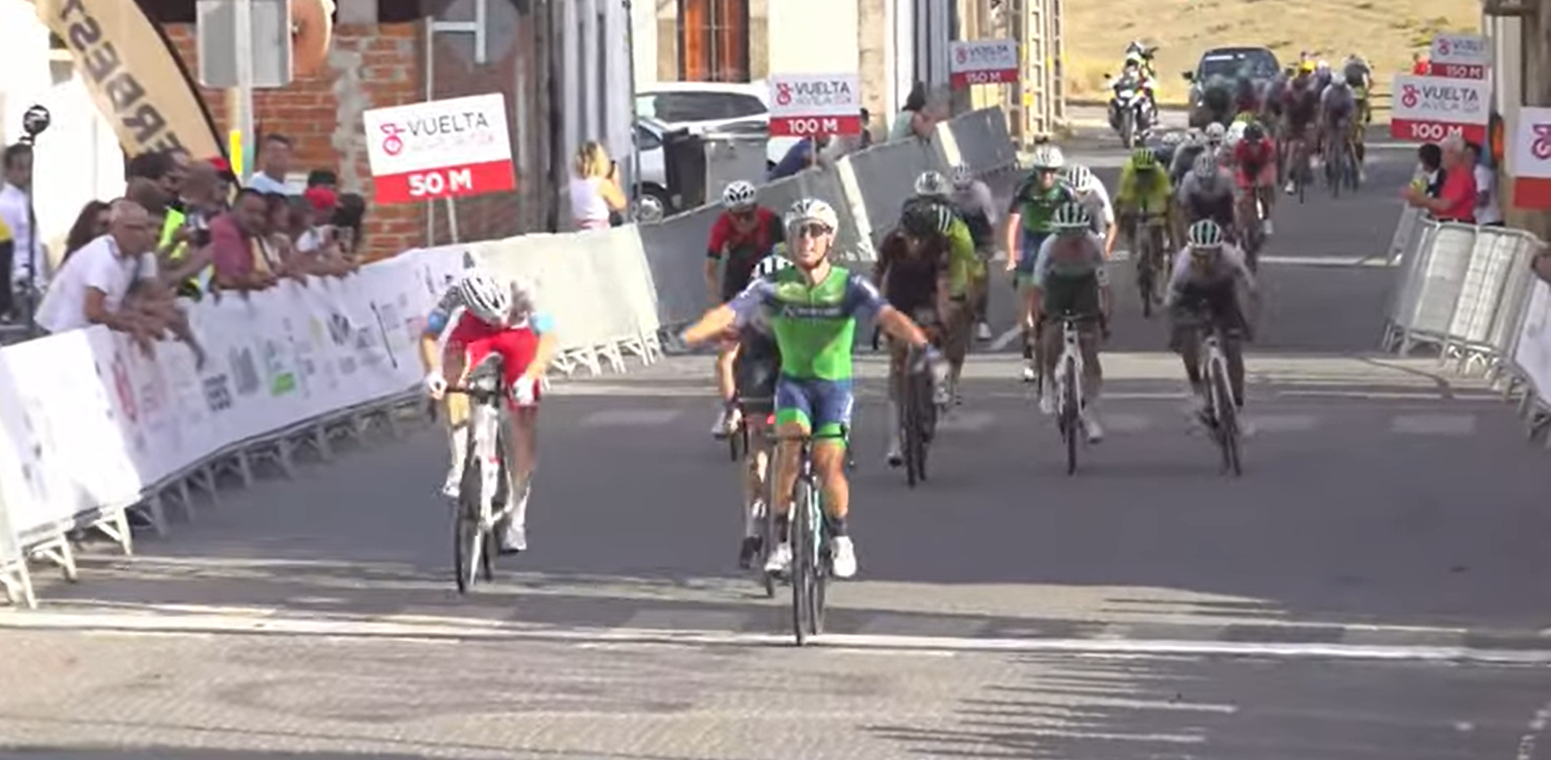Victoria de Jorge González en la primera etapa de la Vuelta a Ávila 2024 (Imagen: Sportpublic TV)