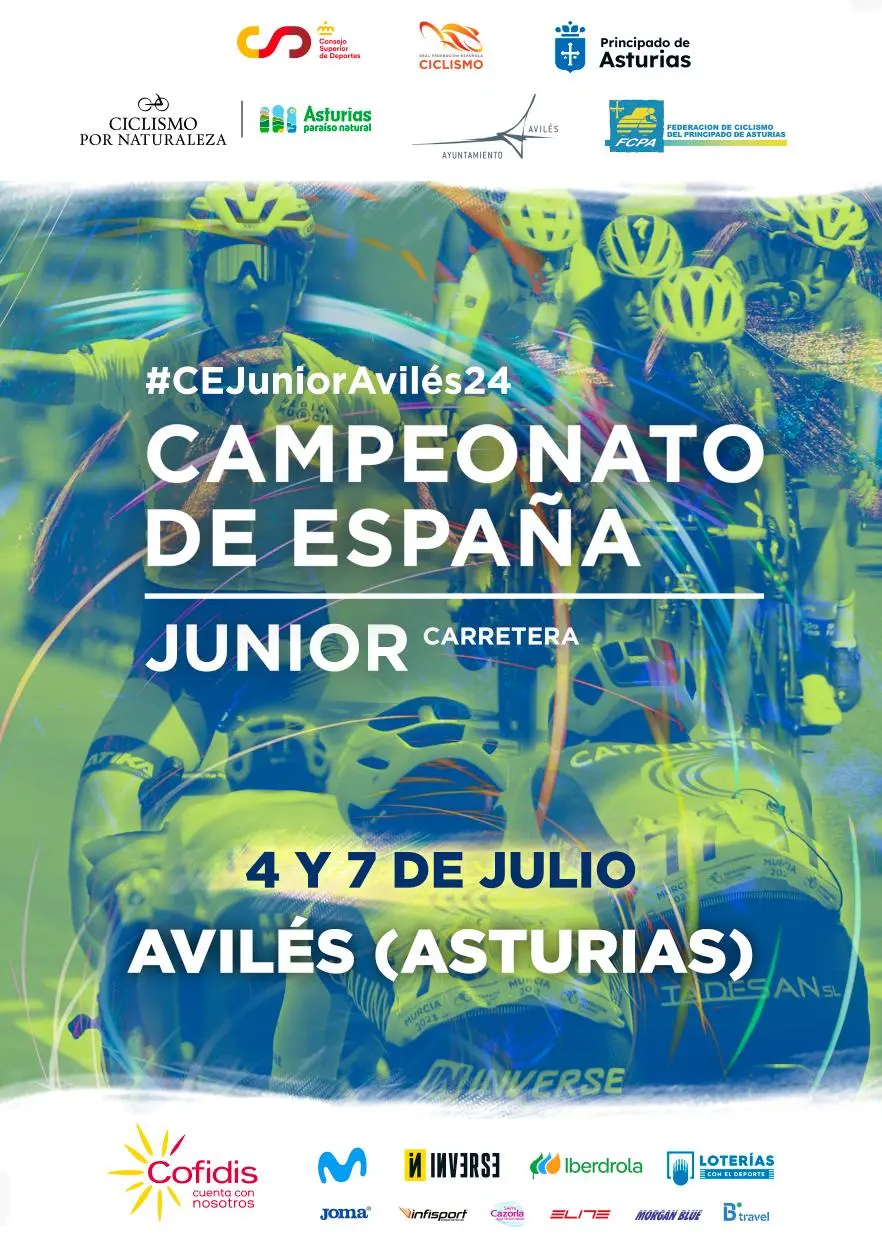 Cartel de los Campeonatos de España junior de Avilés 2024