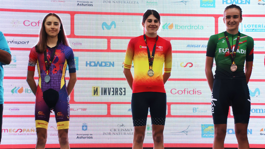 Noval y Neira brillan en las contrarrelojes cadetes del Campeonato de España de Avilés