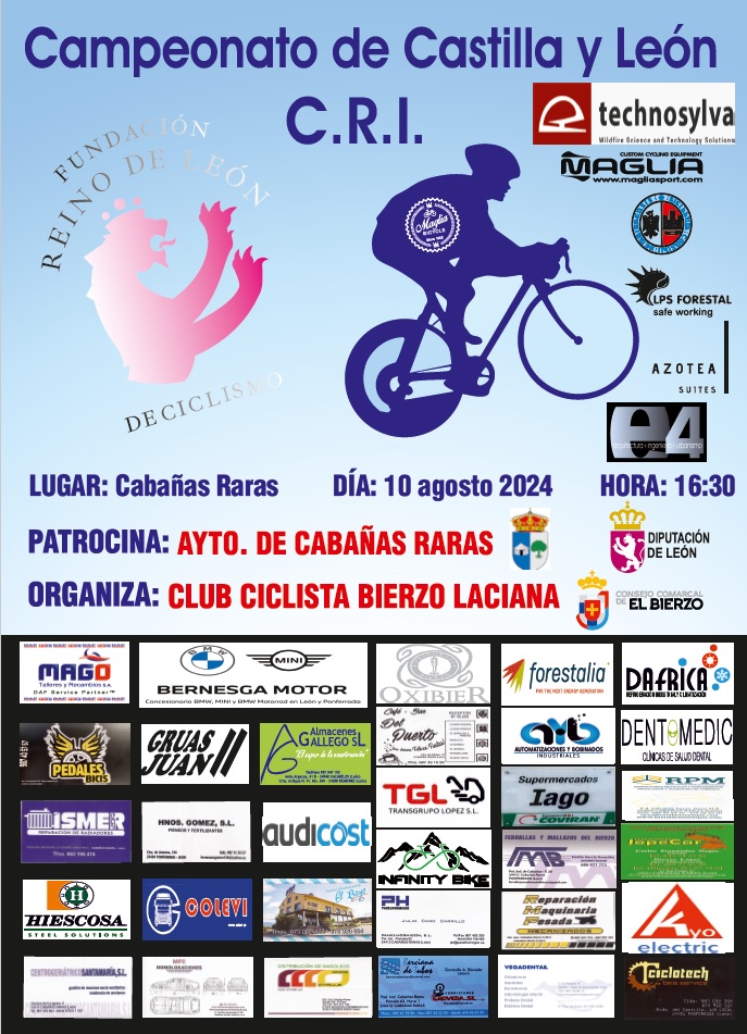 Cartel del Cto de Castilla y León de contrarreloj individual de Cabañas Raras 2024