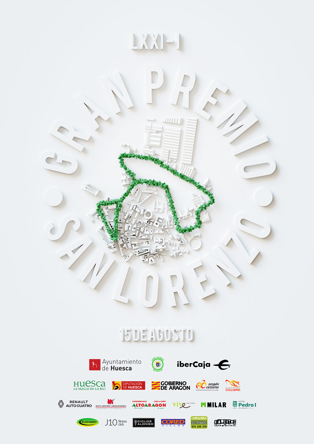Cartel del LXXI GP San Lorenzo de Huesca 2024