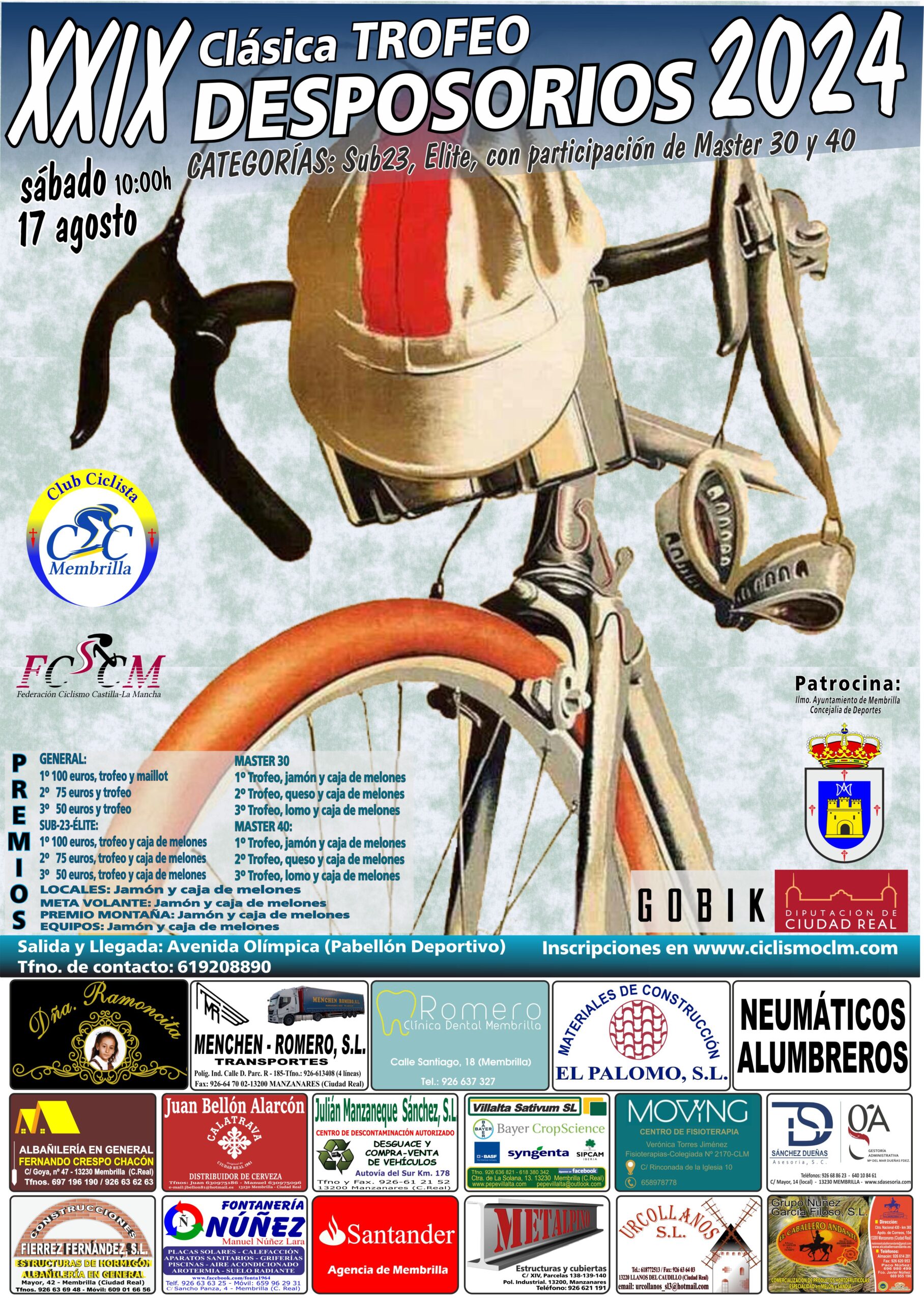 Cartel de la XXIX Clásica Trofeo Desposorios de Membrilla 2024