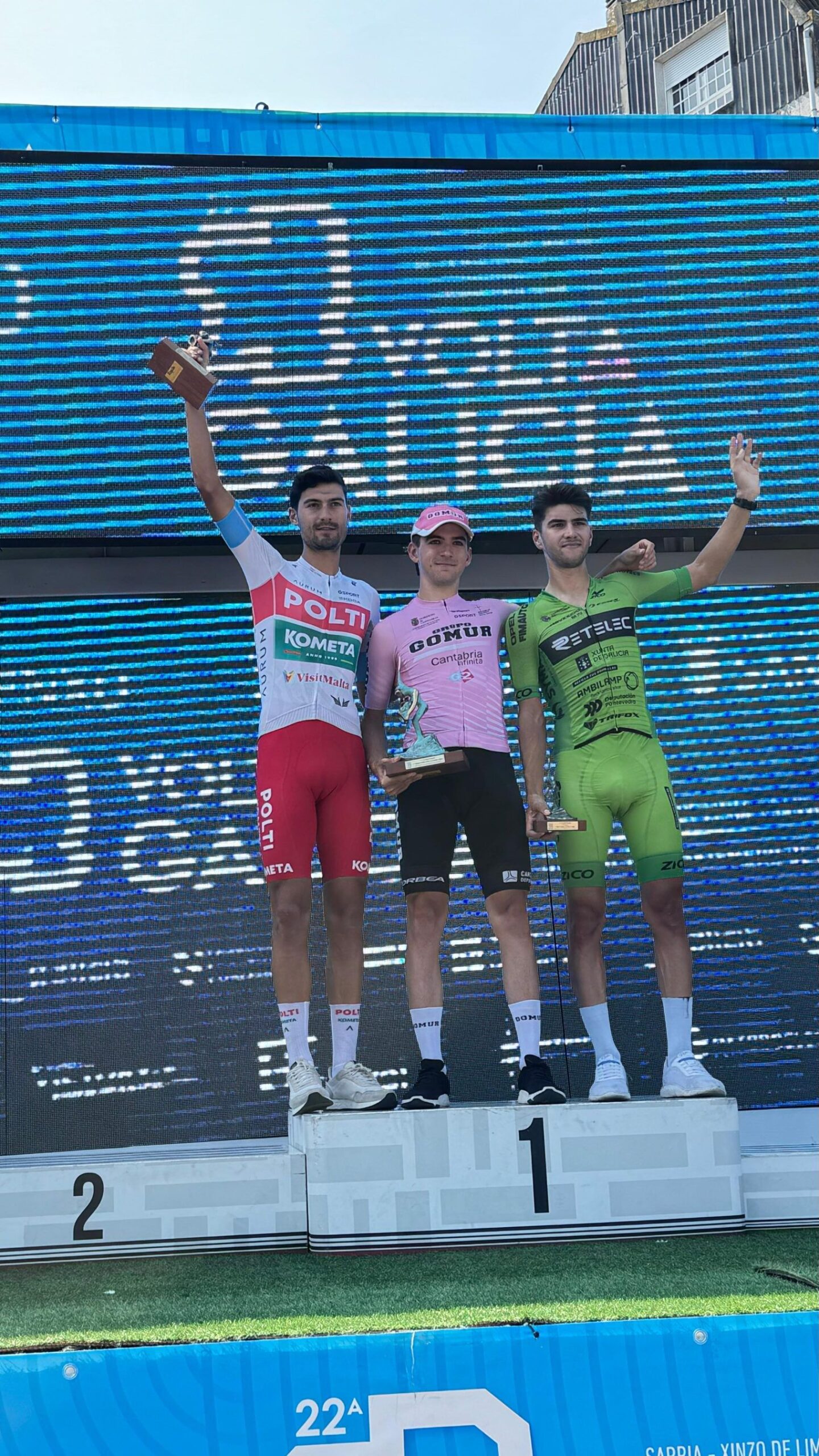 Podium Volta Galicia etapa 4 2024