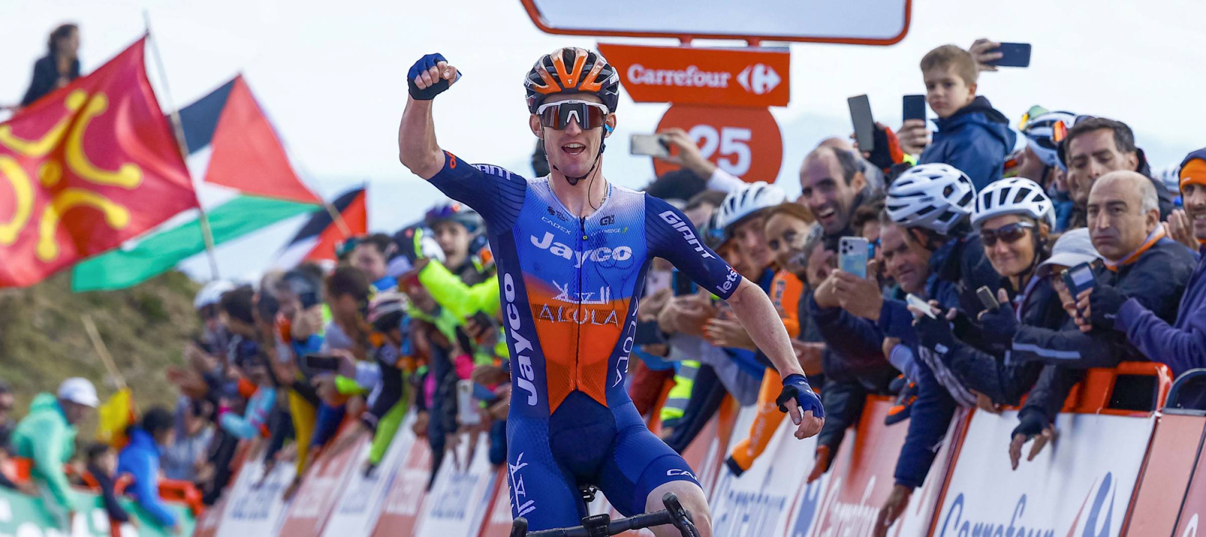 Dunbar celebra la victoria en La Vuelta