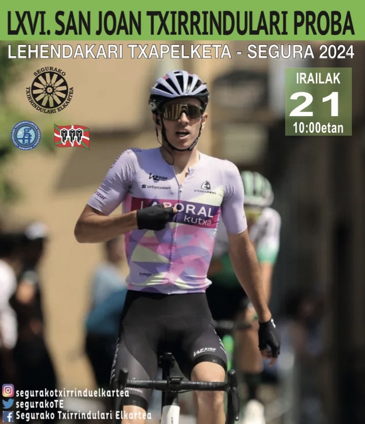 Cartel de la prueba de Segura del Torneo Lehendakari 2024