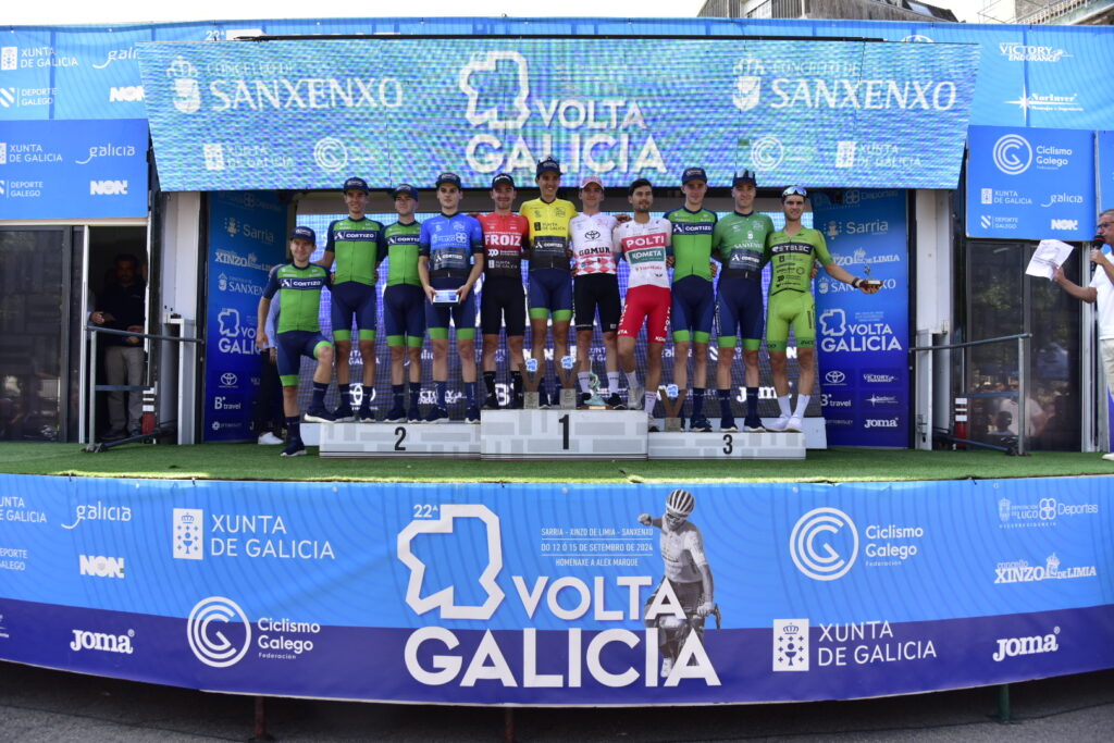 El Pelotón Samuel Fernández prolonga la racha de Gomur-Cantabria en las etapas finales de una Volta a Galicia que certifica José Luis Faura (Cortizo) Volta Galicia Pódium José Luis Faura Cortizo