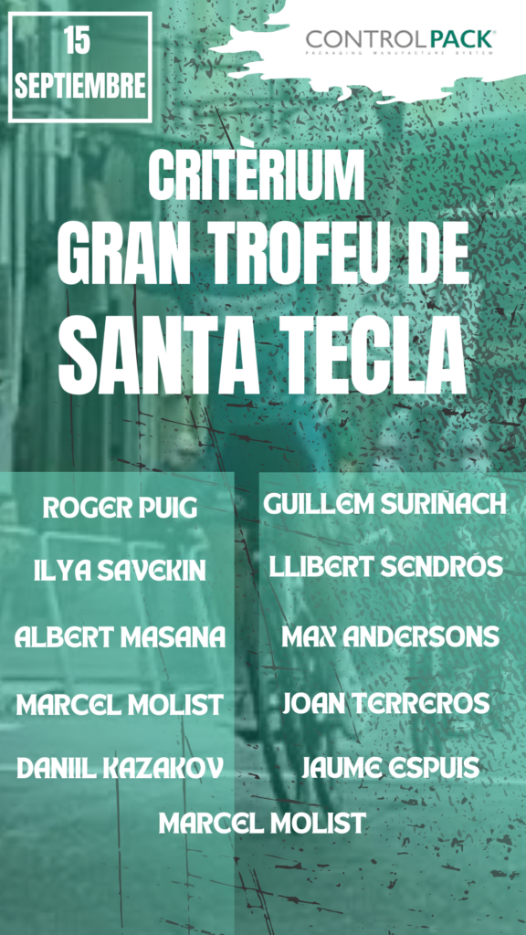 El Pelotón Trofeu Internacional Miquel Poblet, GP Náquera y Critèrium Gran Trofeu de Santa Tecla, próximas paradas para el Controlpack