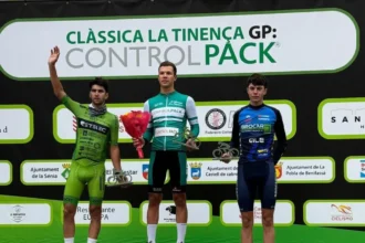 El podio final de la Clàssica La Tinença. Foto: Alicante con el Plato Grande