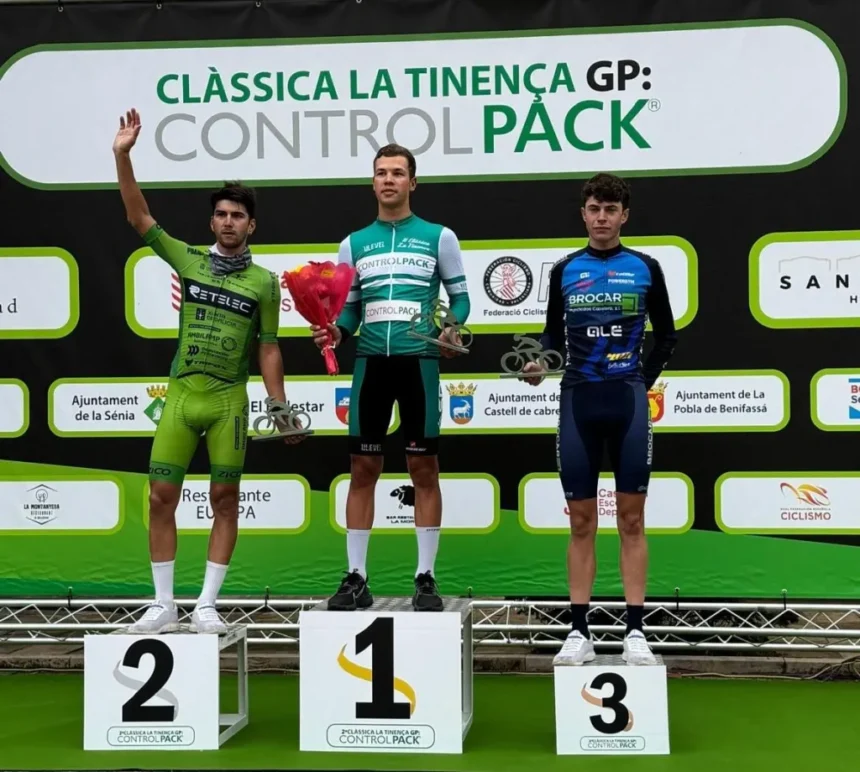 El podio final de la Clàssica La Tinença. Foto: Alicante con el Plato Grande