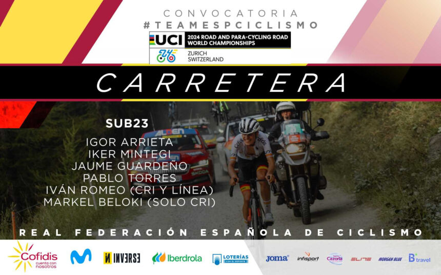 El Pelotón Convocatoria de la Selección Española Sub-23 masculina de carretera para el Mundial de Zúrich RFEC Sub-23 Mundial Campeonato del Mundo
