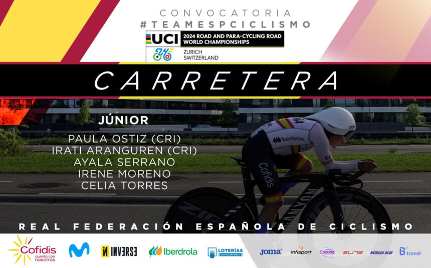 El Pelotón Convocatoria de la Selección Española júnior femenina para el Mundial de Zúrich Campeonato del Mundo Zurich RFEC Fem