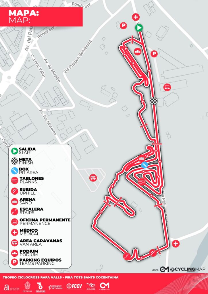 Mapa Trofeo Ciclocrós Cocentaina Rafa Valls