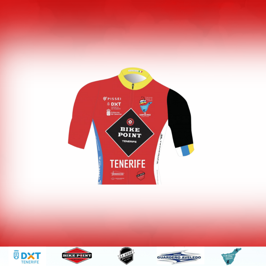 El Tenerife - BikePoint - La Sede Bicycles presenta su maillot Pissei para 2025