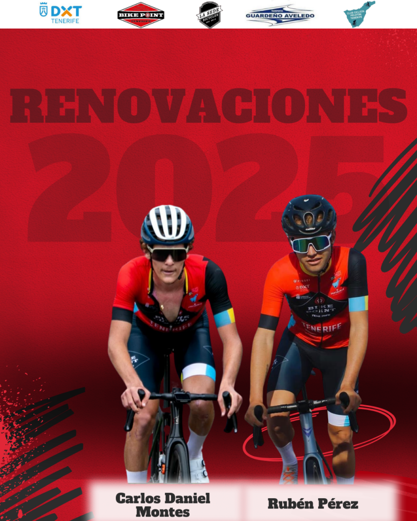 El Pelotón Carlos Daniel Montes y Rubén Pérez renuevan con el Tenerife - BikePoint - La Sede Bicycles TNF_Renovaciones