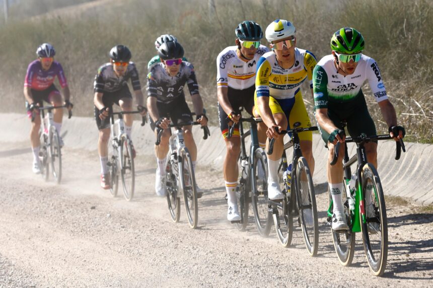 Edgar Curto y Ricard Fitó, en la fuga de la Clásica Jaén - Paraíso Interior 2025. | Foto: (c) Sprint Cycling / Clásica Jaén Paraíso Interior