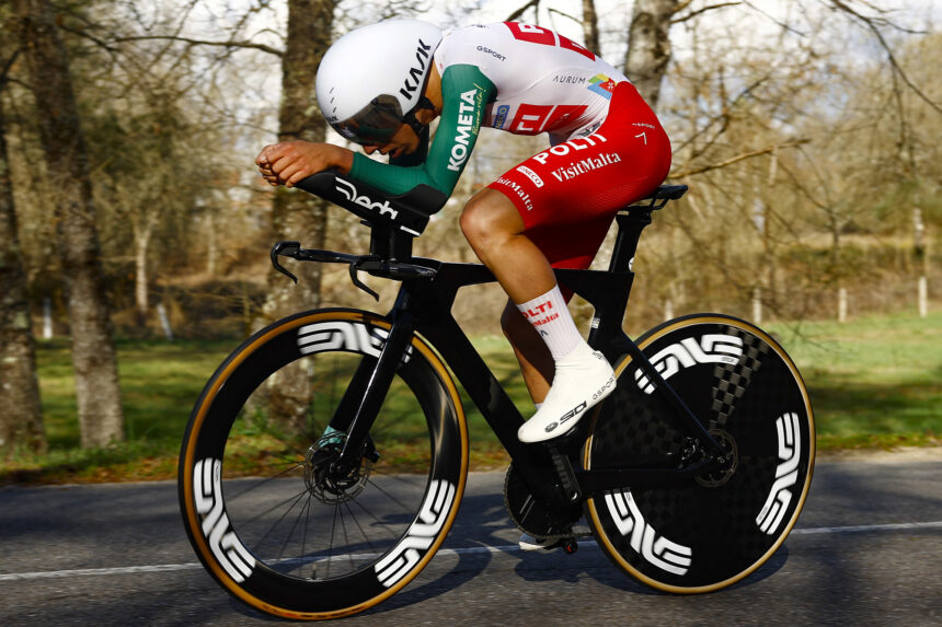 El Pelotón Davide Piganzoli (Team Polti VisitMalta), segundo en la contrarreloj y tercero en la general de O Gran Camiño O Gran Camino 2025