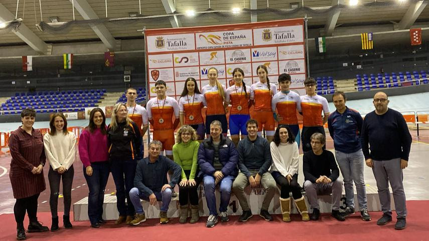 El Pelotón Tafalla cerró la Copa de España de Pista RFEC Copa de España Pista Tafalla