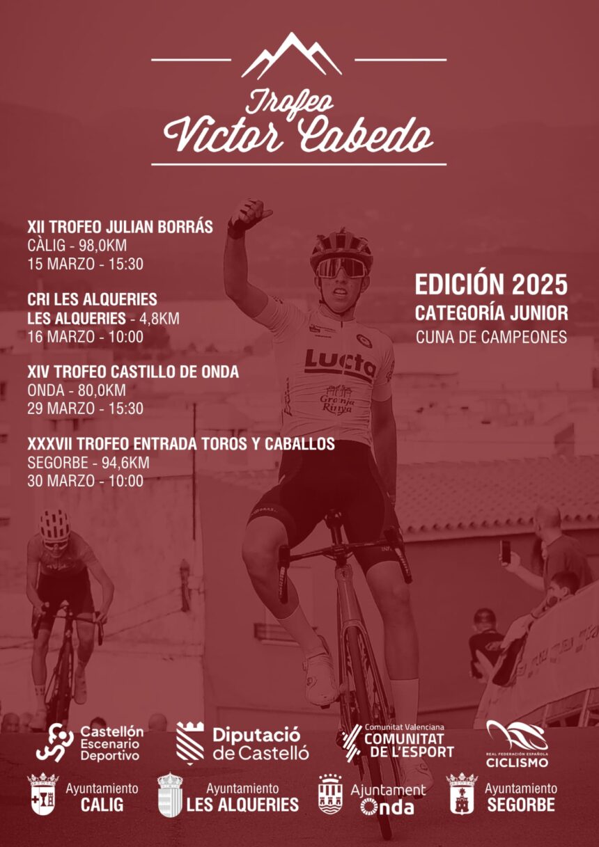 El Pelotón El Trofeo Víctor Cabedo 2025 presenta su recorrido Cartel Trofeo Víctor Cabedo 2025