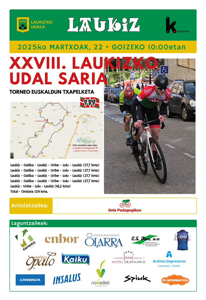 El Pelotón PREVIA | Los infinitos muros de Laukiz ponen la emoción a la cuarta cita del Torneo Euskaldun Cartel de la prueba de Laukiz 2025 - Torneo Euskaldun