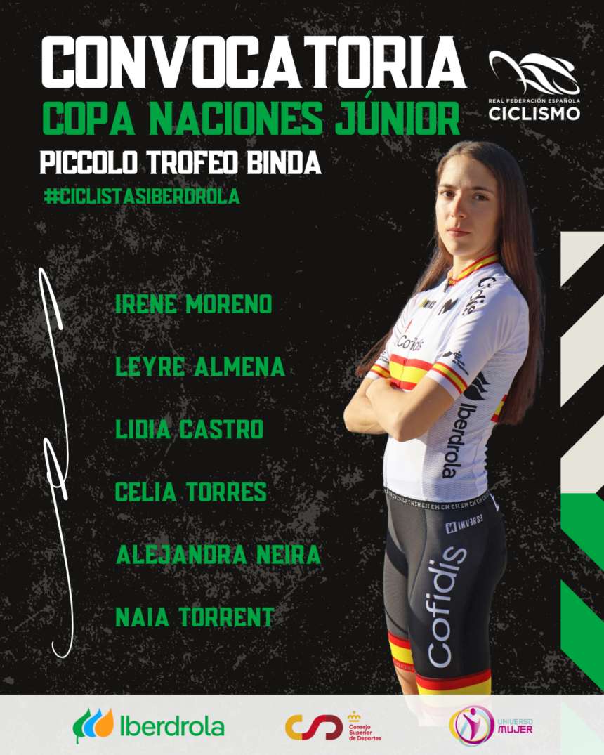 El Pelotón La Selección Española junior femenina viaja con ambición al Piccolo Trofeo Alfredo Binda RFEC Copa Naciones Trofeo Binda FEM